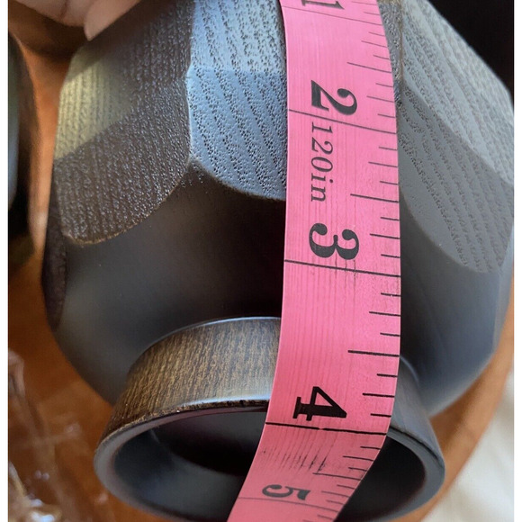 Acacia Wood Footed Rice Soup 4 Bowls Owl And Cat Graphics W/2 Small Spoons - Picture 3 of 12